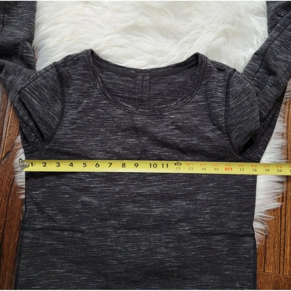 Lululemon Exhalation Pullover II - Heathered Marled Black Women's Size 6